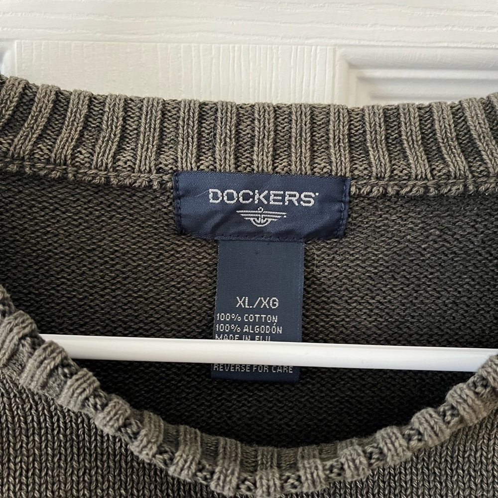 Dockers Men's Dark Olive Crewneck Sweater - Picture 5 of 5